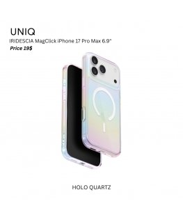 UNIQ Iridescia -kotelo iPhone 17 Pro Max Magclick-lataukseen holo