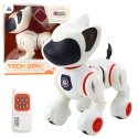Lean Toys Interactive robot dog with remote control, white and orange Lean Toys Interactive robot dog with remote control, white and orange