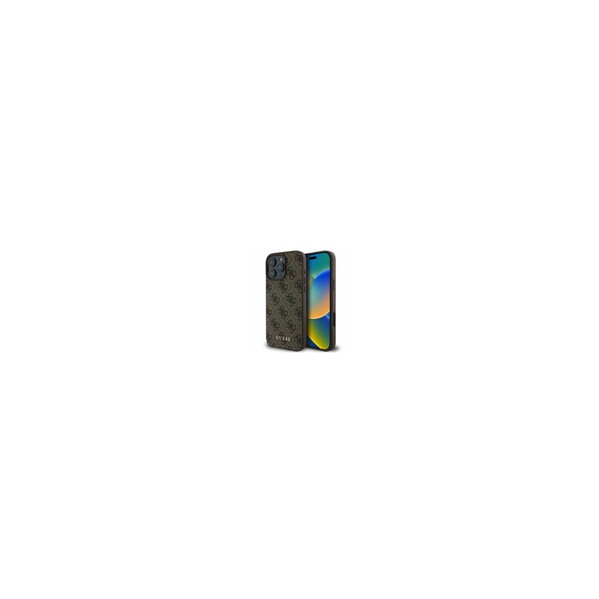 Guess Peony Hot Stamp MagSafe Case for iPhone 17 Pro black