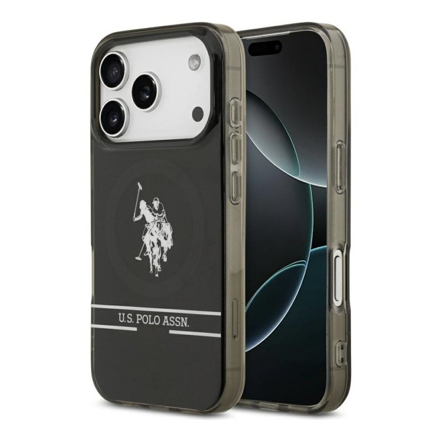 US Polo DH ja alumine triibuga logo MagSafe kate iPhone 17 Pro jaoks