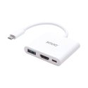 Savio AK-48 USB Typ C - HDMI, USB 3.0, PD, USB Type-C White - Hub - USB 3.0 interfeisa karte/adapter Savio AK-48 USB Typ C - HDMI, USB 3.0, PD, USB Type-C White - Hub - USB 3.0 interfeisa karte/adapter