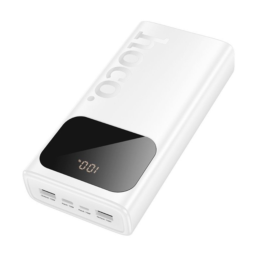J144A himnas jaudas banka (30000mAh) USB-A1/USB-A2: 5V/2A - USB-C/Micro: 5V/2A balta