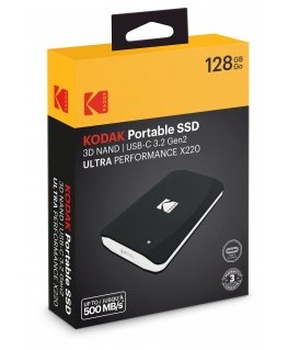 Kodak SSD 3.2Gen2 X220 128GB Portable EKSSD128GX220K