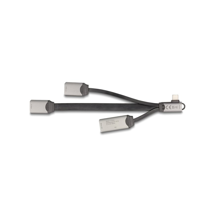DeLOCK 64303 jaotur USB 3.2 Gen 1 (3.1 Gen 1) Type-C 5000 Mbit/s Hall – 3