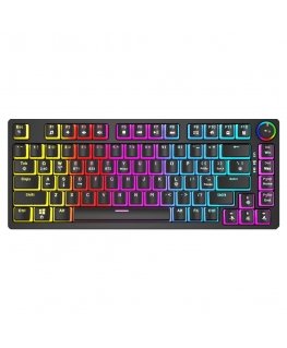 Savio Phenix SAVGK- YELLOW PUDDING keyboard Gaming USB + RF Wireless + Bluetooth QWERTY US English Black