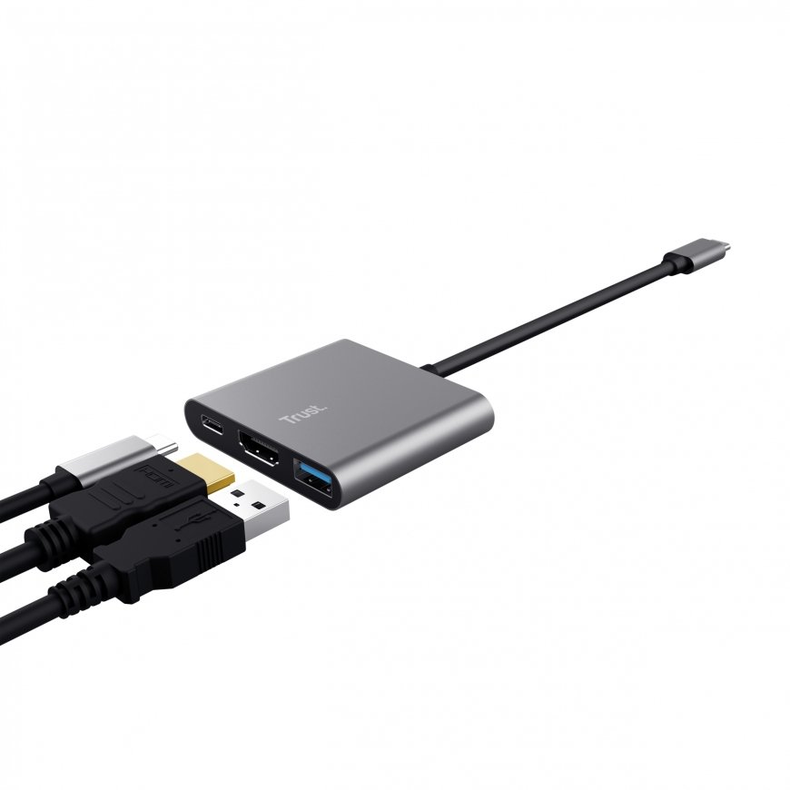 Trust Dalyx USB 3.2 Gen 1 (3.1 Gen 1) Type-C Alumiini, musta – 3