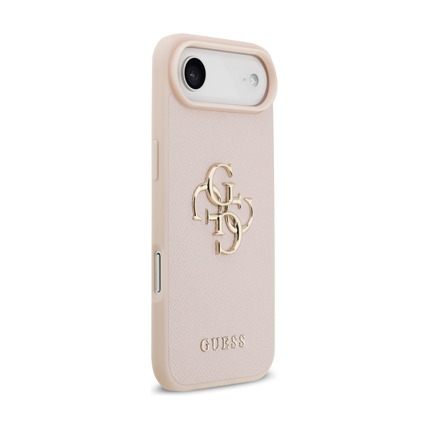Dēklis Guess Grained Big 4G un Classic Logo iPhone Air rozā krāsā – 2