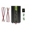 Green Cell INV10 virta-adapteri ja vaihtosuuntaaja Auto 2000 W musta Green Cell INV10 virta-adapteri ja vaihtosuuntaaja Auto 2000 W musta