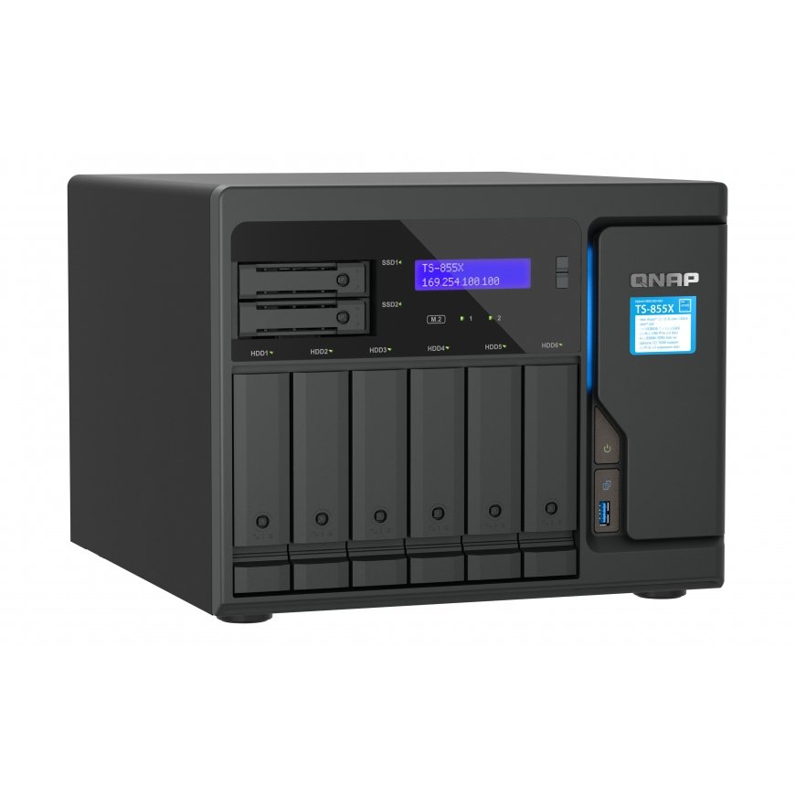 QNAP TS-855X SAN Tower Intel Atom® C5125 8 GB DDR4 0 TB QNAP QTS musta – 5