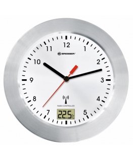 Bresser Optics MYTIME BATH RC Kvarca pulkstenis Aplis Sudrabs, Balts