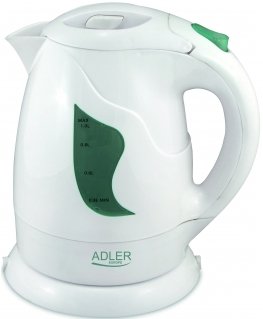 Adler AD 08 w vedenkeitin 1 L 850 W Valkoinen