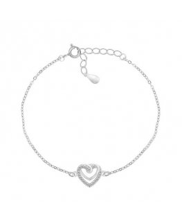 Brilio Silver Brilio Silver Romantic silver heart bracelet BRC62W