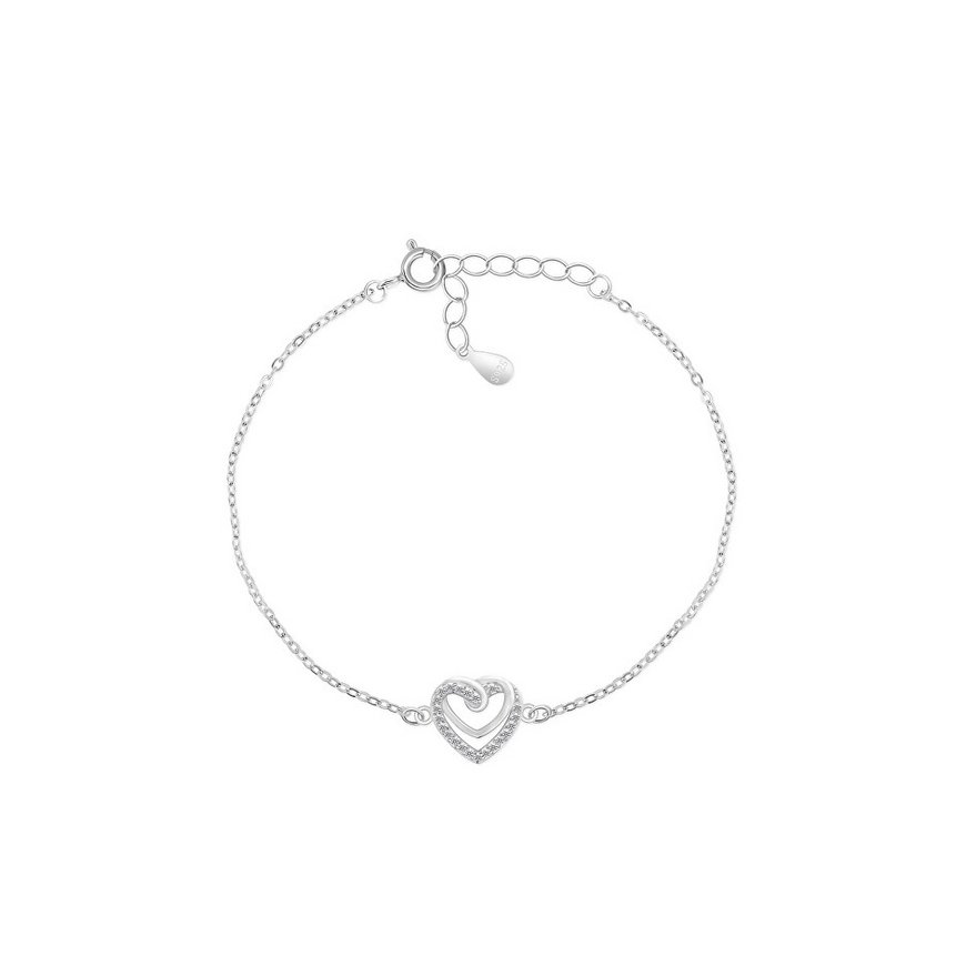 Brilio Silver Brilio Silver Romantic silver heart bracelet BRC62W