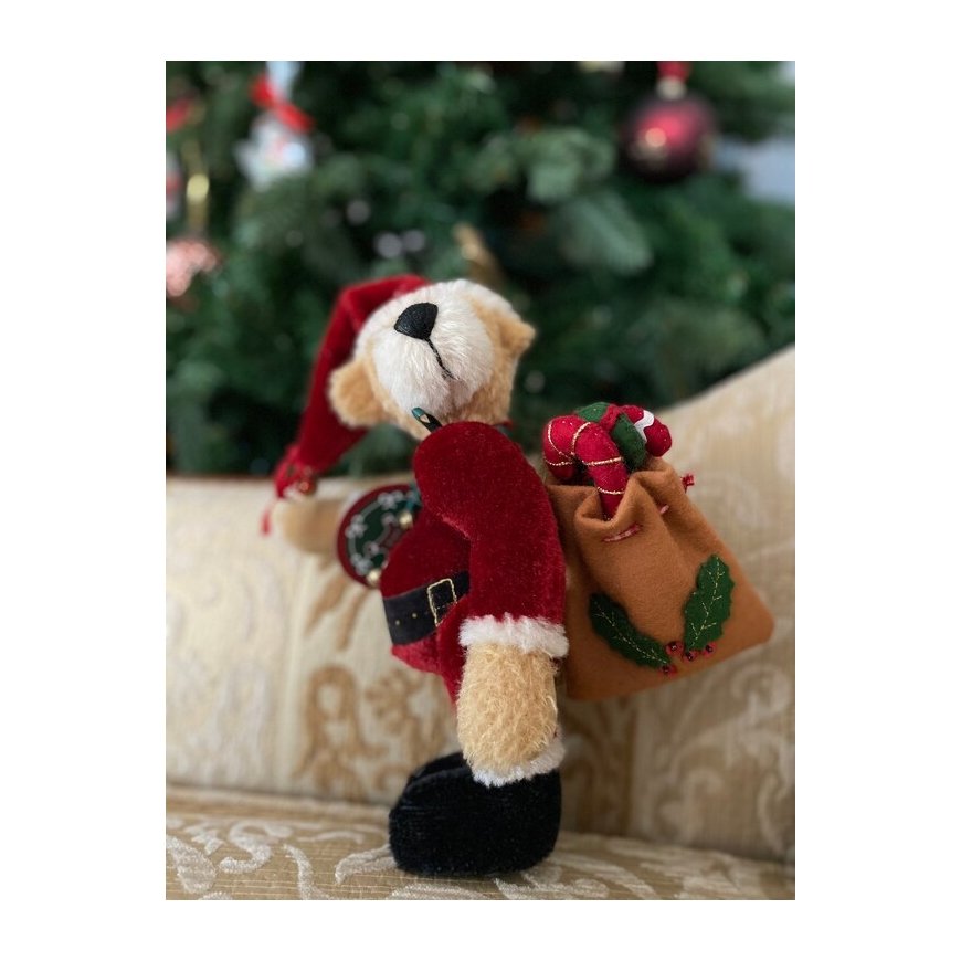 Lācītis ar Ziemassvētku vecīša cepuri, 25 cm