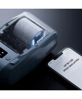 Этикеточный принтер Niimbot M2-H Smart, синий + рулон этикеток 230 шт