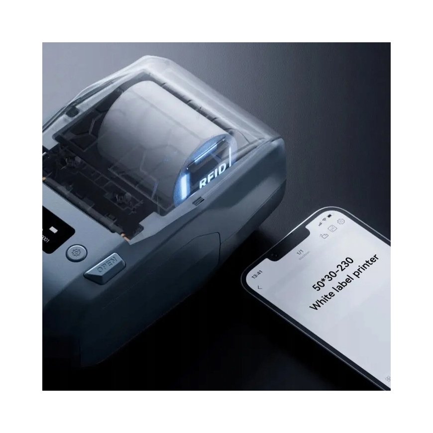 Niimbot M2-H Smart Label Printer, blue + roll of 230 labels