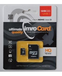 IMRO 10/128G UHS-I ADP mälukaart 128 GB MicroSDHC Klass 10