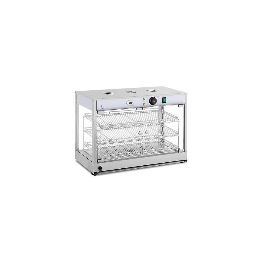 Royal Catering Šildoma vitrina maisto pristatymui, 3 lentynos, 25-85C, 1200W – 2