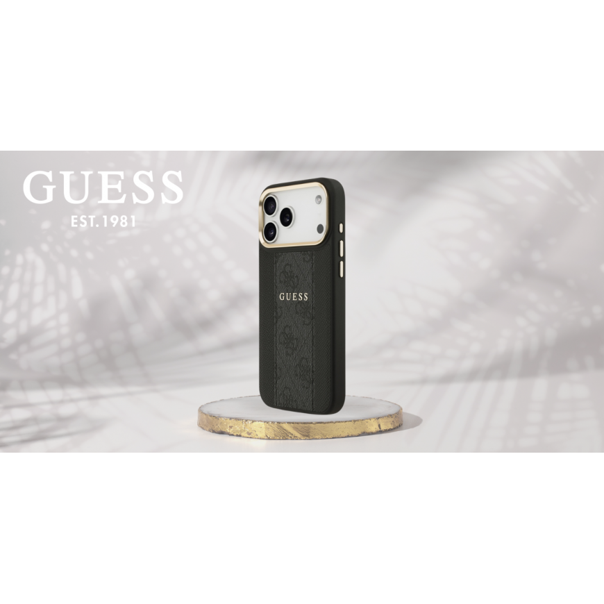 Case Guess 4G Stripe MagSafe for iPhone 17 Pro Max black