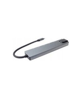 Адаптер USB-C «PremiumCord» с HDMI + USB3.0 + USB2.0 + PD + SD/TF + RJ45