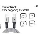 Quick QB-132 60 W uzlādes un datu kabelis USB-C uz USB-C 1,5 m Quick QB-132 60 W uzlādes un datu kabelis USB-C uz USB-C 1,5 m