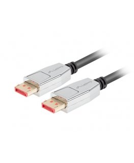 Lanberg CA-DPDP-20CU-0010-BK DisplayPort-kaapeli 1 m musta, Hopea