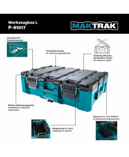 Makita P-91017 MAKTRAK Työkalulaatikko L