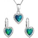 Evolution Group Heart papuošalų rinkinys su Preciosa kristalais 39161.1 & mėlynas s.opal (auskarai, grandinėlė, pakabukas) Evolution Group Heart papuošalų rinkinys su Preciosa kristalais 39161.1 & mėlynas s.opal (auskarai, grandinėlė, pakabukas)