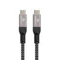 Gembird CCBP-USB4-CMCM240-1.5M USB-kaapeli USB4 Gen 3x2 1,5 m USB C musta, Hopea Gembird CCBP-USB4-CMCM240-1.5M USB-kaapeli USB4 Gen 3x2 1,5 m USB C musta, Hopea