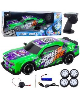 Lean Toys Remote-controlled sports car with light effects and drifting