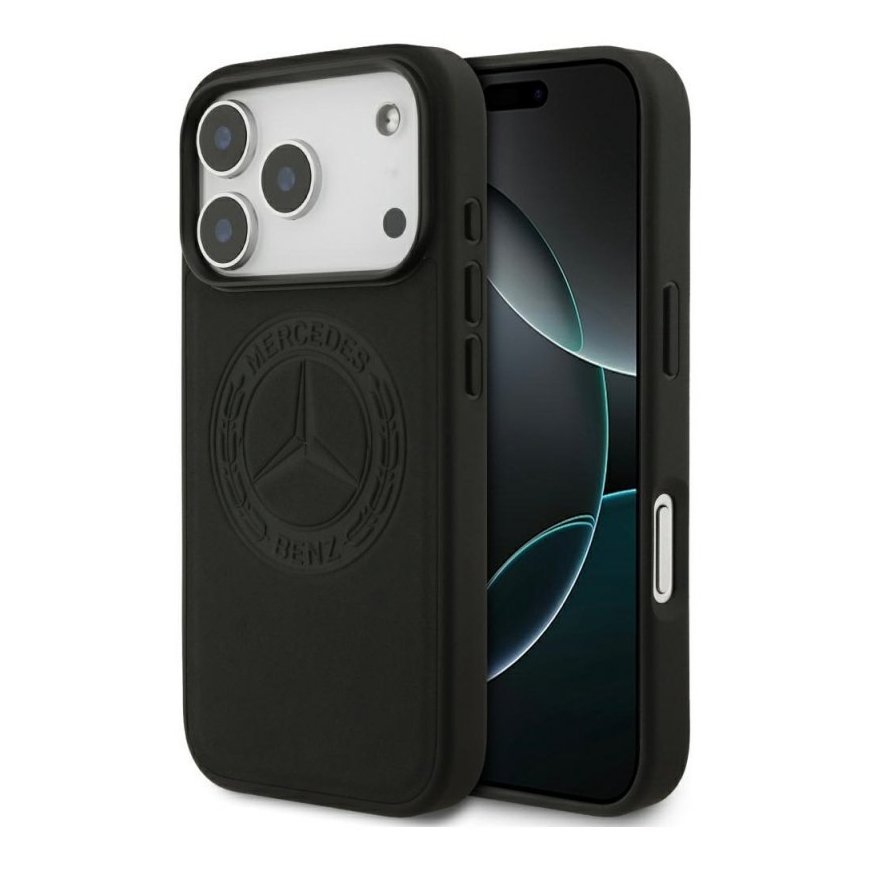 Mercedes Leather Vintage Logo MagSafe Case for iPhone 17 Pro black – 2