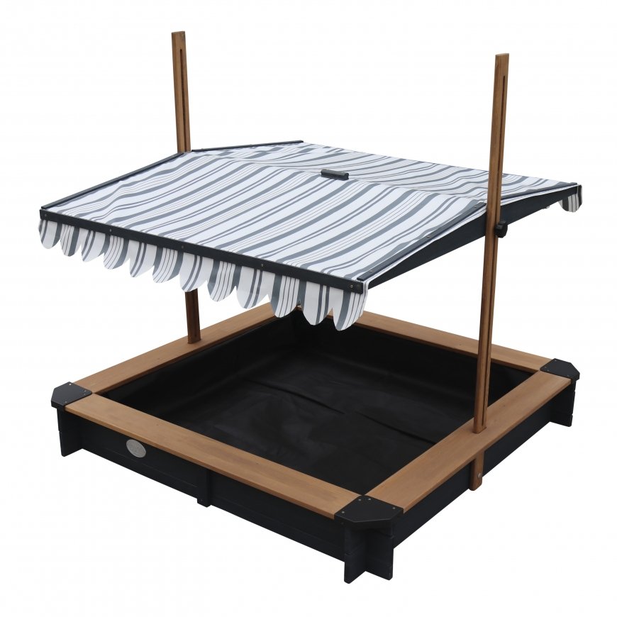 AXI Lily Sandbox with Canopy Anthracite/brown Smilšu kaste – 3