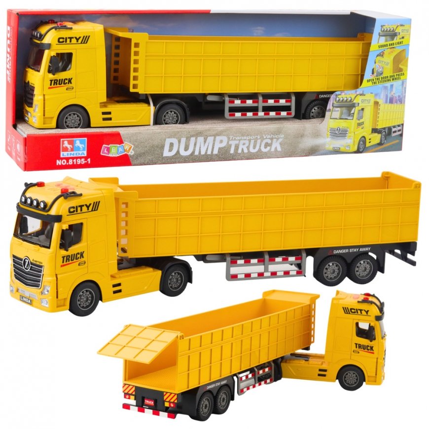 Lean Toys Poliisiautojen kuljetusauto helikopterilla, 46x14x9 cm