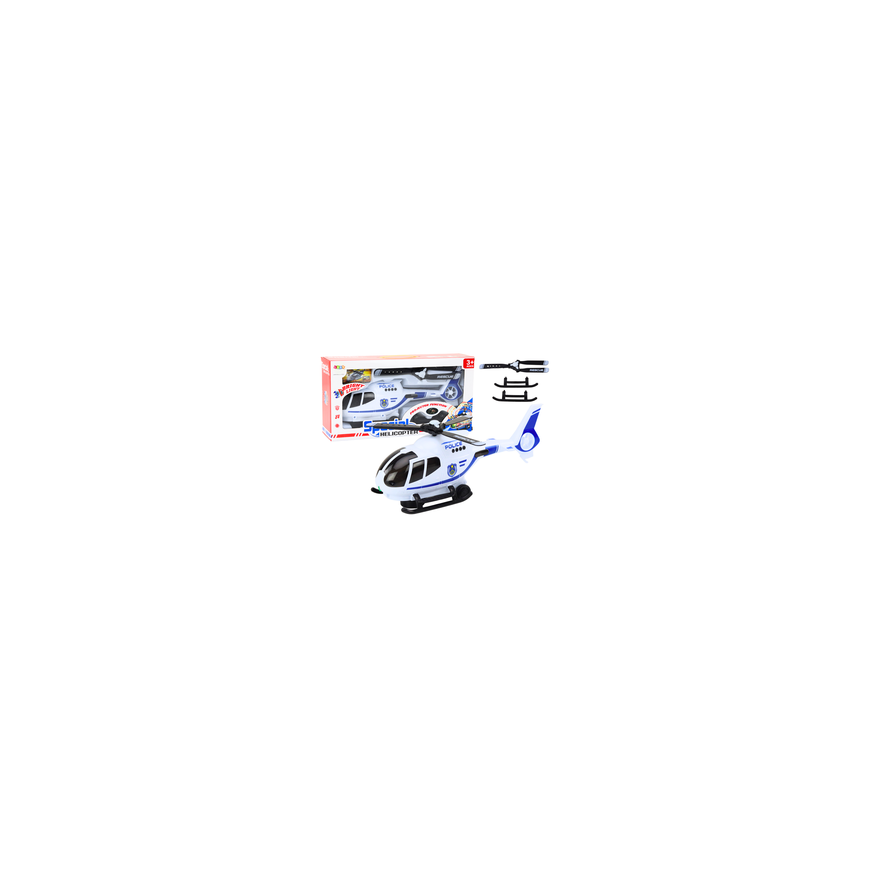 Lean Toys policijas transportēšanas kravas automašīna ar helikopteru, 46x14x9 cm – 2