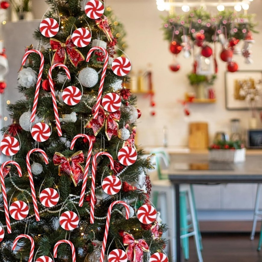 Non-breakable Christmas ornaments, 60 pieces