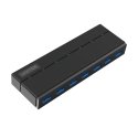 UNITEK Y-3184 sąsajos šakotuvas USB 3.2 Gen 1 (3.1 Gen 1) Type-A 5000 Mbit/ai Juoda