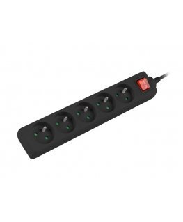 Lanberg PS1-05E-0300-BK power extension 3 m 5 AC outlet(s) Indoor White