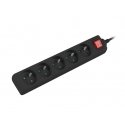 Lanberg PS1-05E-0300-BK power extension 3 m 5 AC outlet(s) Indoor White Lanberg PS1-05E-0300-BK power extension 3 m 5 AC outlet(s) Indoor White