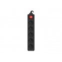 Lanberg PS1-05E-0300-BK power extension 3 m 5 AC outlet(s) Indoor White Lanberg PS1-05E-0300-BK power extension 3 m 5 AC outlet(s) Indoor White