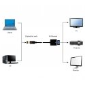 Gembird A-DPM-VGAF-02 video kabeļu aksesuārs 0,15 m VGA (D-Sub) DisplayPort Melns Gembird A-DPM-VGAF-02 video kabeļu aksesuārs 0,15 m VGA (D-Sub) DisplayPort Melns