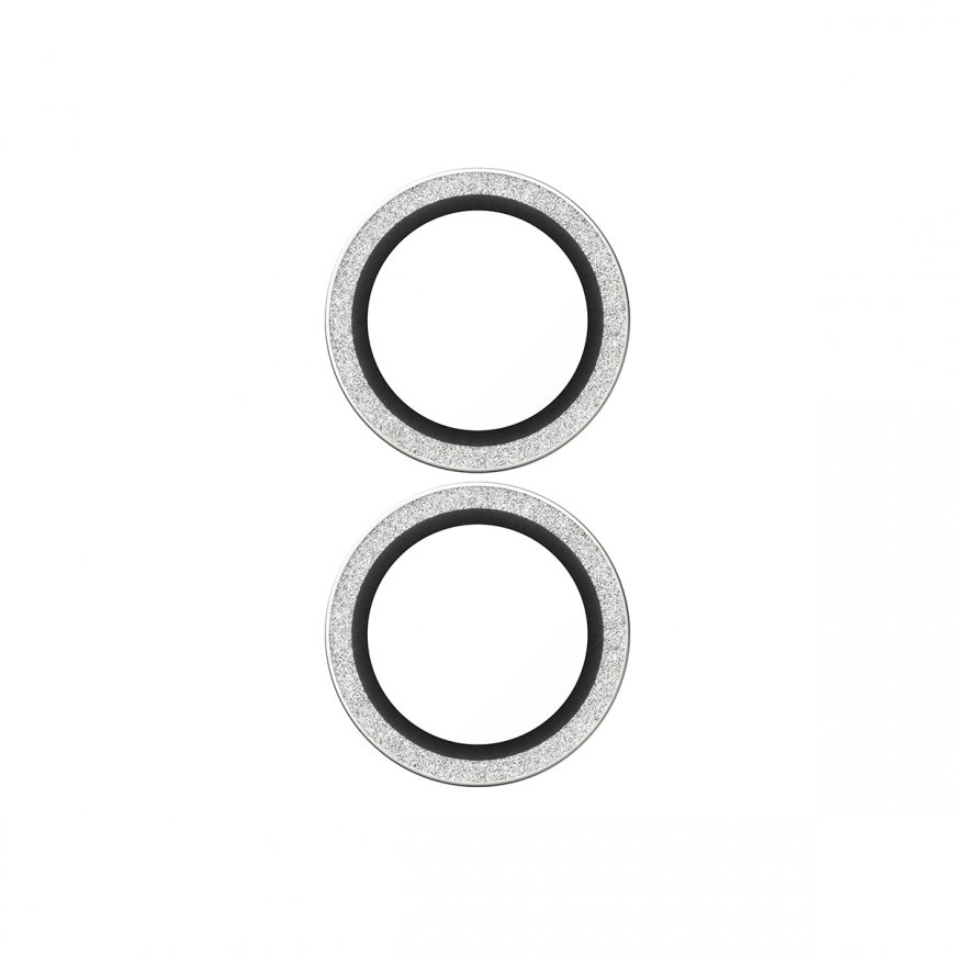PanzerGlass ® Hoops® Glitter Silver Camera Lens Protector iPhone 17 | iPhone 16 | 16 Plus – 4