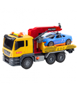Lean Toys Automobilių žaislų rinkinys su vilkiku ir sportiniu automobiliu