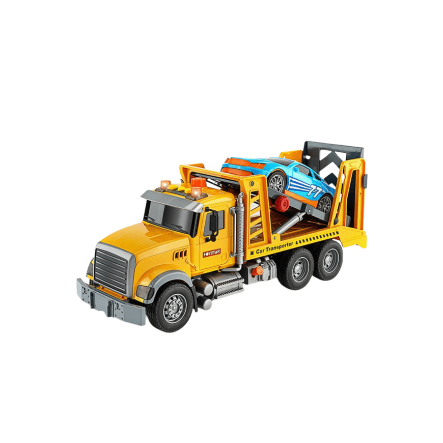Lean Toys Automobilių žaislų rinkinys su vilkiku ir sportiniu automobiliu – 2
