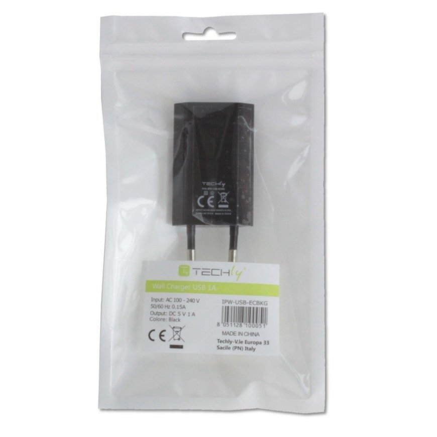 Techly IPW-USB-ECBKG mobiilseadme laadija GPS, MP3, Mobiiltelefon, PDA, Nutitelefon Must Vahelduvvoo – 2