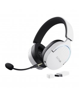 Trust GXT 491W FAYZO Austiņas Vadu & Bezvadu Speļu USB Veids-C Bluetooth Melns, Balts
