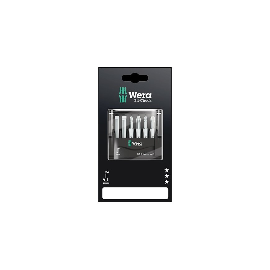 Wera 05073410001 screwdriver bit 6 pc(s)