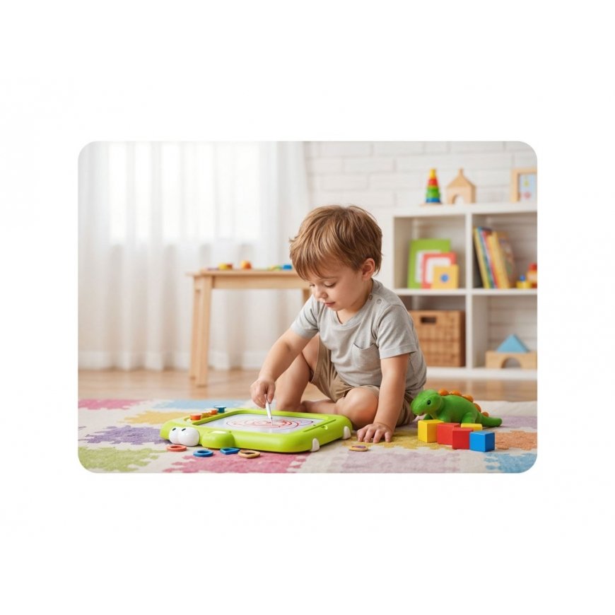 Ricokids Znikopis magnētiskā tāfele puzle bērniem