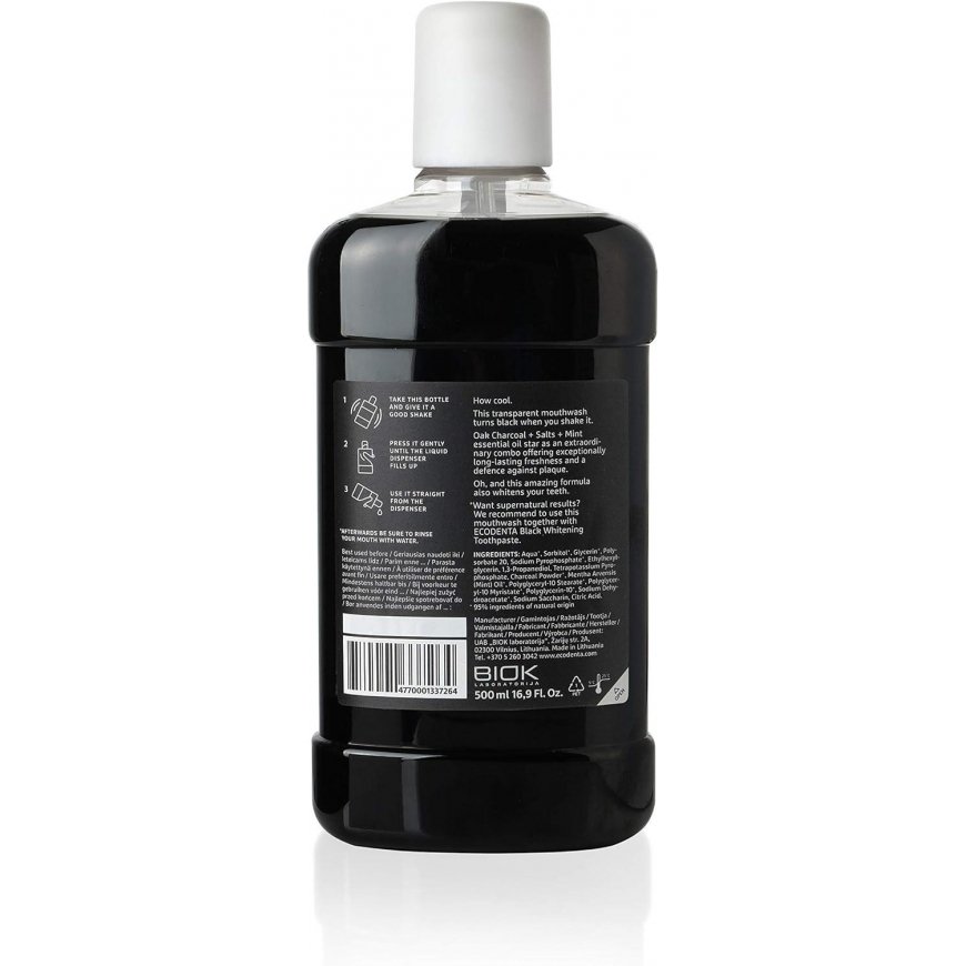 Extra (Extra valgendav suuvesi musta aktiivsöega) 500 ml – 2