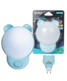 LED nakts gaisma mazulim dino zila