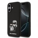 Karl Lagerfeldi vedel silikoon K&CH Sketch MagSafe kate Apple iPhone 17 musta värvi